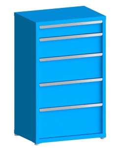 100# Capacity Drawer Cabinet, 5",8",10",10",12" drawers, 49" H x 30" W x 21" D