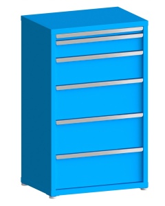 100# Capacity Drawer Cabinet, 2",5",8",10",10",10" drawers, 49" H x 30" W x 21" D