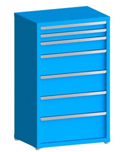 100# Capacity Drawer Cabinet, 3",3",5",8",8",8",10" drawers, 49" H x 30" W x 21" D