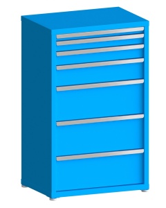100# Capacity Drawer Cabinet, 2",3",4",6",10",10",10" drawers, 49" H x 30" W x 21" D