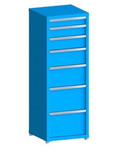 100# Capacity Drawer Cabinet, 4",5",6",8",10",12",12" drawers, 61" H x 22" W x 21" D