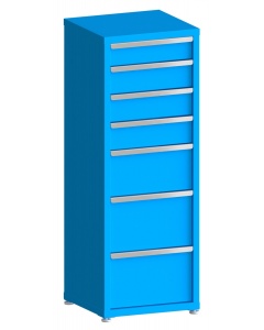 100# Capacity Drawer Cabinet, 5",6",6",6",10",12",12" drawers, 61" H x 22" W x 21" D