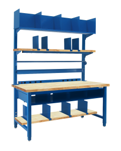 Kennedy Series Packing Stations Workbench Set with Oiled Butcher Block 1-3/4" Top