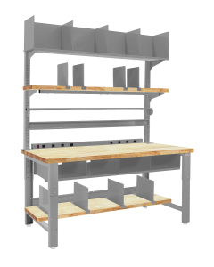 Roosevelt Series Packing Stations Workbench Set with Oiled Butcher Block 1-3/4" Top