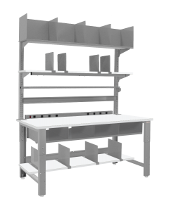 Roosevelt Series Packing Stations Workbench Set with LisStat™ Static Control Laminate - Round Front Edge