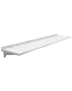 Electropolished Perforated 1" x 3" Slots Top Shelves - Square Cut Edge