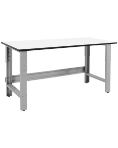 Roosevelt Series Workbench with 3/4" Thick Phenolic Resin Top - White