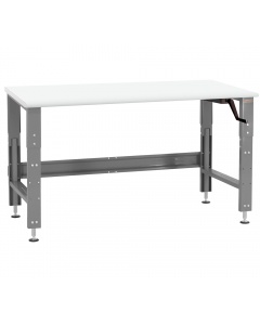 Roosevelt Series Workbench - Crank Hydraulic 12” Height Adjustment. Cleanroom LisStat™ Static Control Laminate Top.