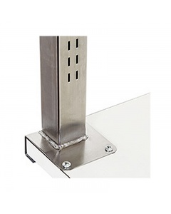 Stainless Steel Uprights - Single Sided Slots, Set of Two. (Not Butcherblock)